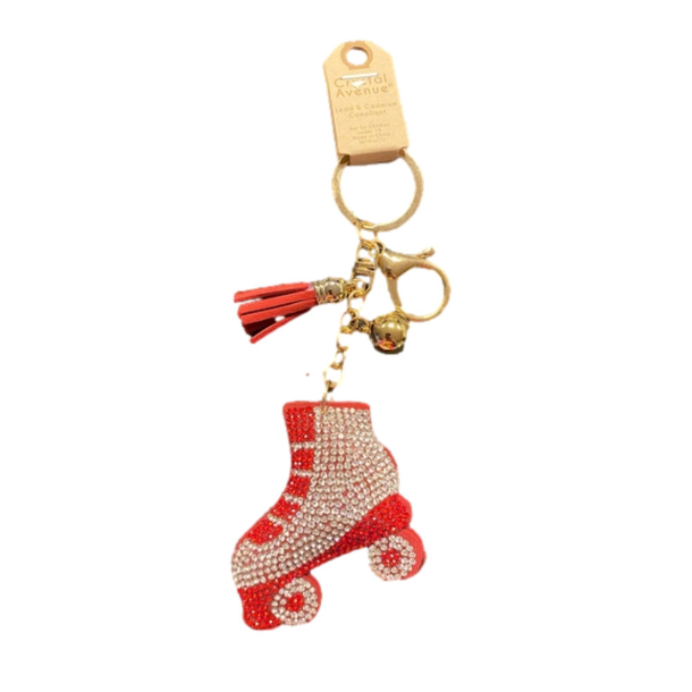 CRYSTAL Avenue roller skate keychain/bag clip NWTS